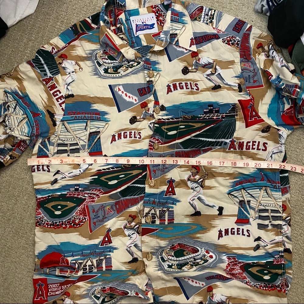 Anaheim Angels Reyn Sports Vintage Button Up Shirt - Picture 6 of 7